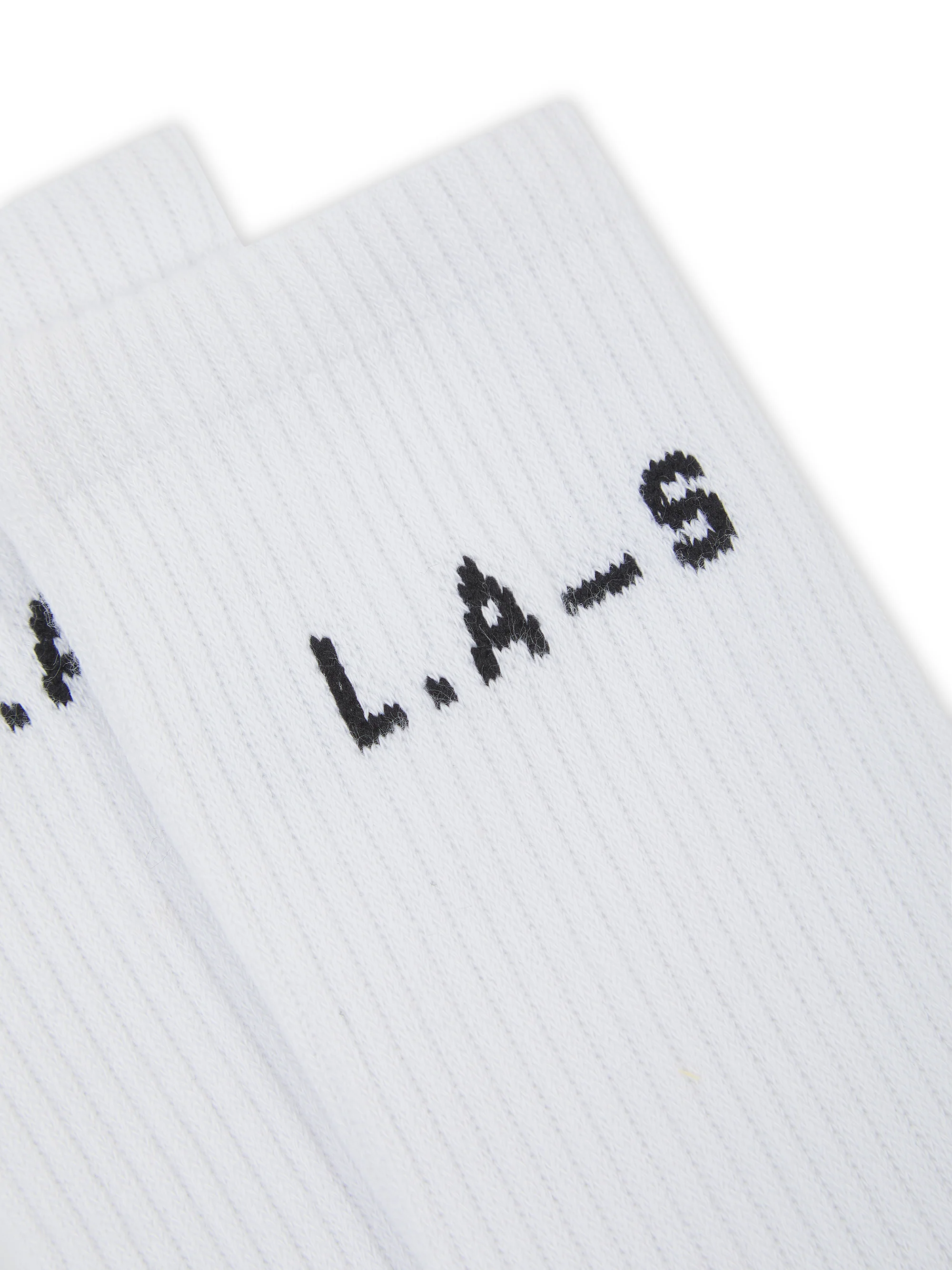 L.A-S CREW SOCKS TWINPACK IN WHITE - Image 2